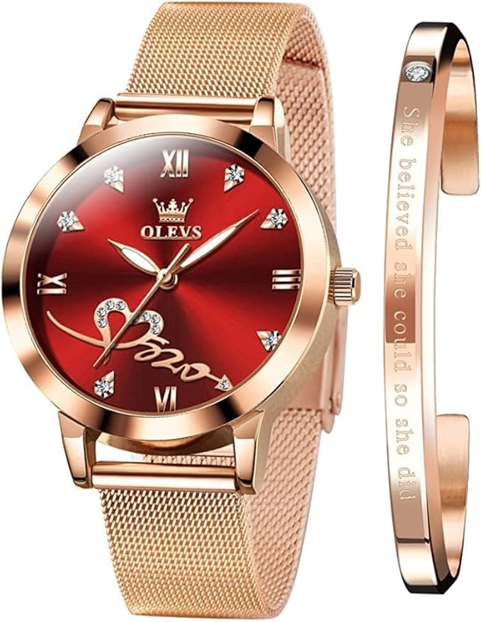 OLEVS Rose Gold Ladies Watch & Bracelet Set Review: The Ultimate Elegant Fashion Timepiece