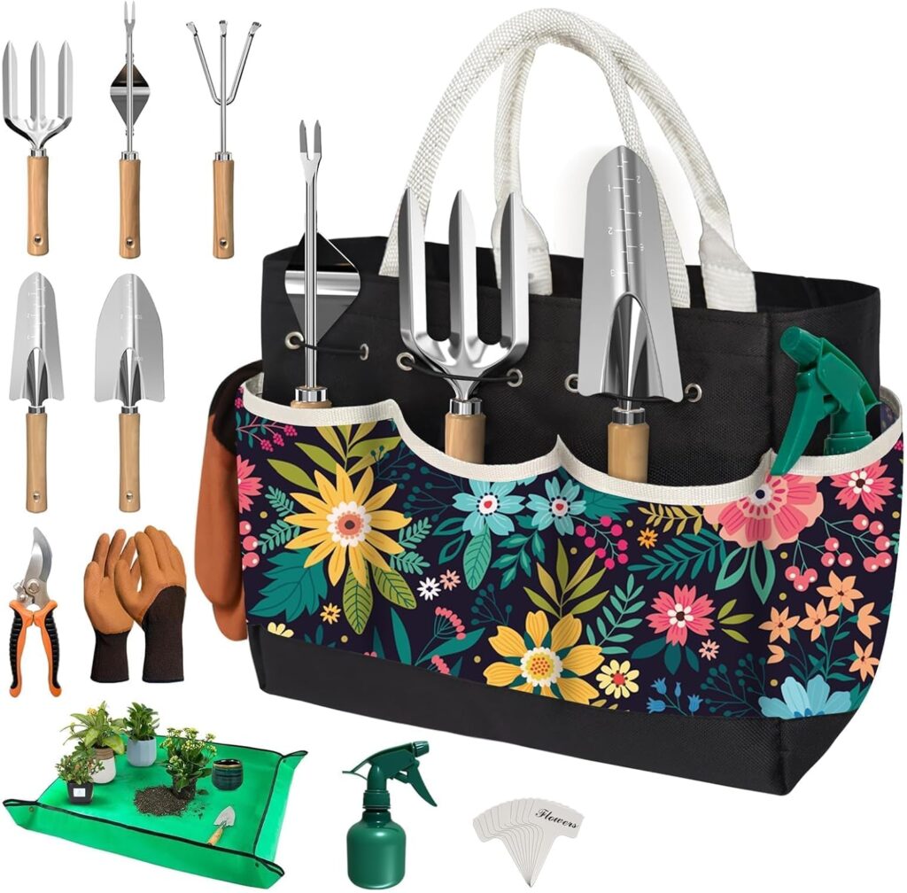 22Pcs Gardening Tools Set for Women Heavy Duty Garden Hand Tools Yard Work Tools Gardener Gifts Gard…