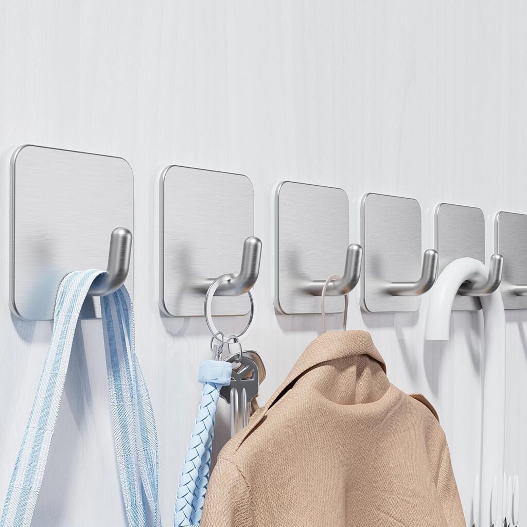Aikzik 6-Pack Self-Adhesive Stainless Steel Hooks Review: The Ultimate Heavy-Duty Drilling-Free Hanging Solution