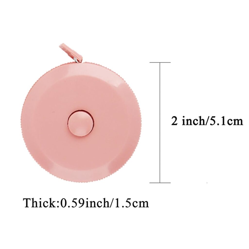 GDMINLO 3 Pack Tape Measure, 60-inch/1.5 Meter, Dual Sided, Retractable, Push-Button Lock, Model F04…
