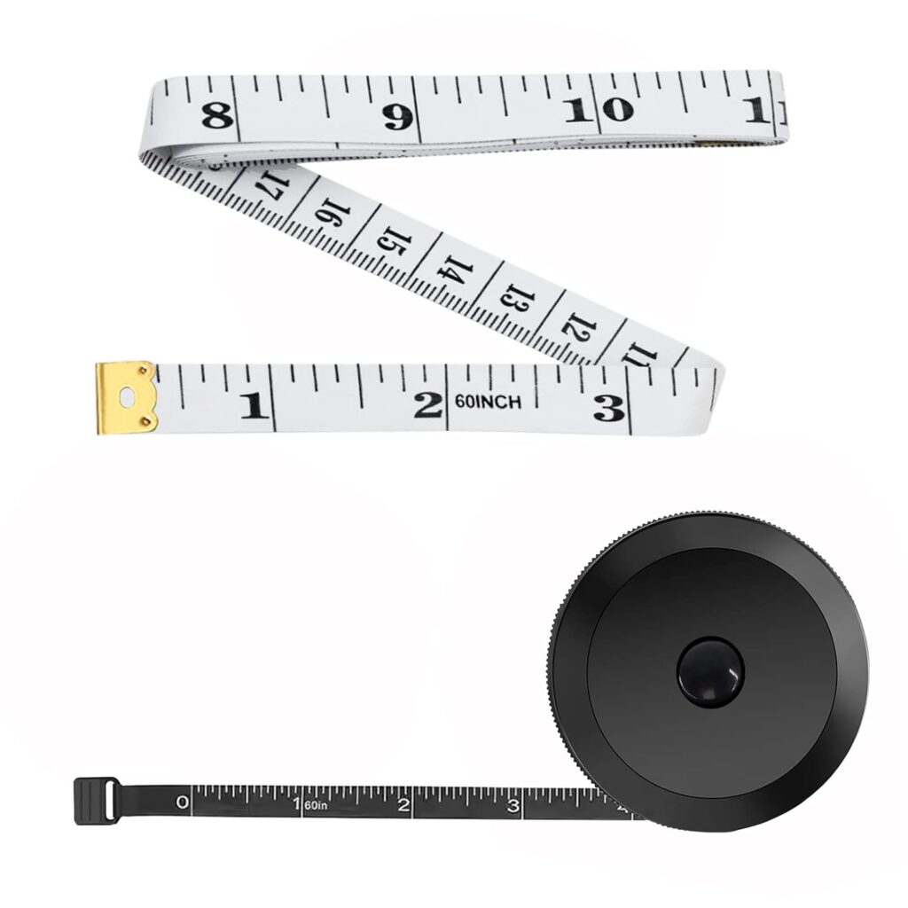 Tape Measure Soft Measuring Tape for Body Fabric Sewing Tailor 2Pack 60Inch