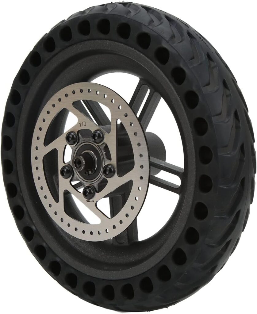 8.5 Inch Electric Scooter Rear Wheel Assembly, Solid Scooter Tires Hub 110mm Brake Disk Replacement …
