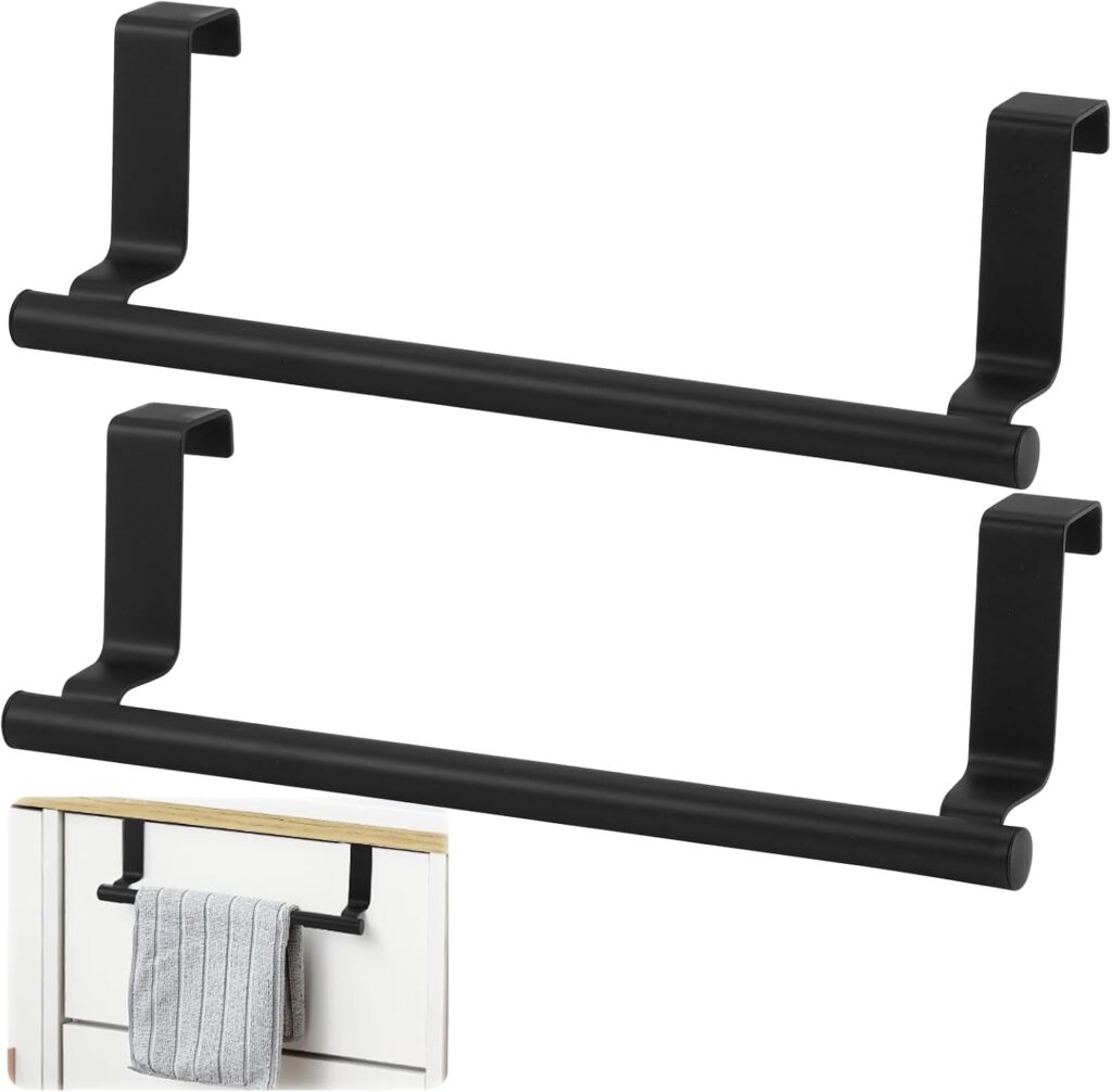 2Pcs Over the Door Towel Rail 24x7cm Kitchen Towel Rail