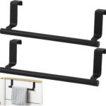 2Pcs Over the Door Towel Rail 24x7cm Kitchen Towel Rail