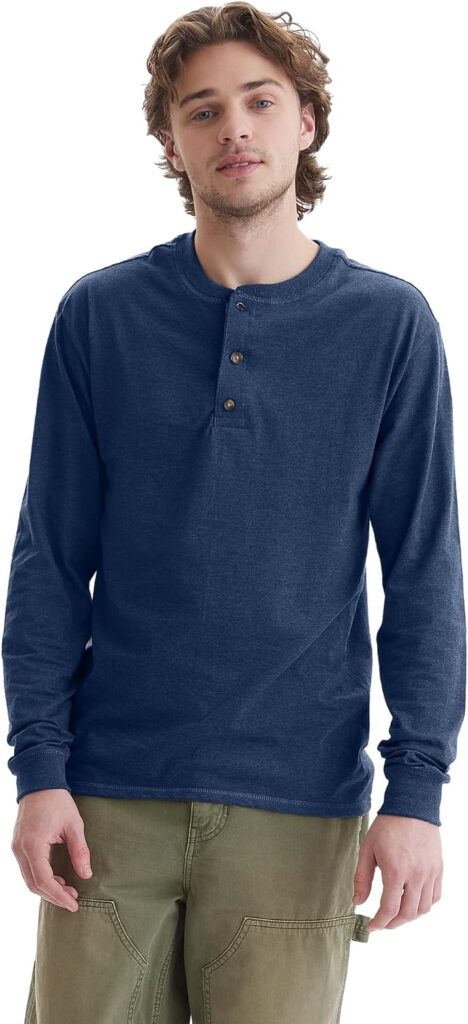 Hanes Men’s Beefy Henley Henley Shirt (Pack of 1)