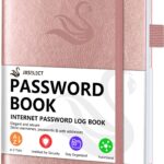 JXSELECT Elegant Password Book with Alphabetical Tabs – Hardcover Password Book for Internet Website…