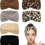 ViEinkaufen 6 Pcs Headbands for Women’s Hair, Leopard Elastic Head Bands