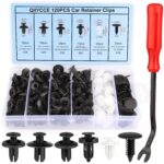 QIIYCCE-120PCS Car Clips,Plastic Rivets,6 Popular Sizes of Car Body Fixed Clip Bumpers,and Replaceme…