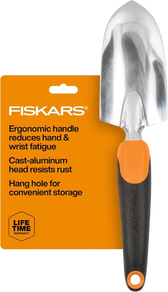 Fiskars 384220-1001 Ergo Garden Hand Trowel, Black