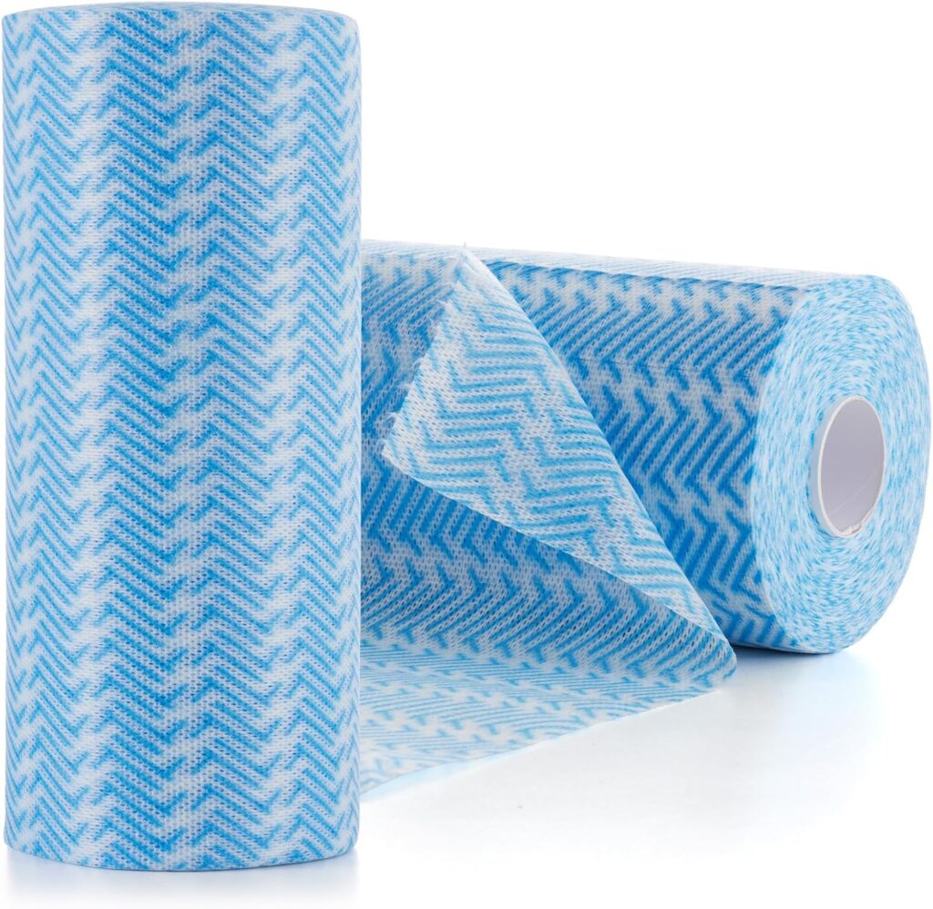 J Cloths On Rolls,Kitchen Cleaning Cloth,Reusable Cleaning Cloths, Blue Dish Cloth and Dish Towels 2…