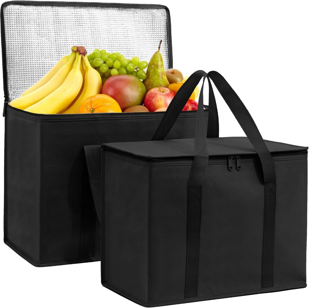 Carrywell (Not Made In China) Insulated Reusable Grocery Bags, Catering and Delivery Bag