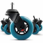 STEALTHO Patented Rollerblade-Style Office Chair Wheels, Carpet, 5 Pack