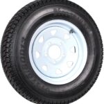 eCustomrim Single Trailer Tire Rim Assembly ST175/80D13 Load C 5 Lug White